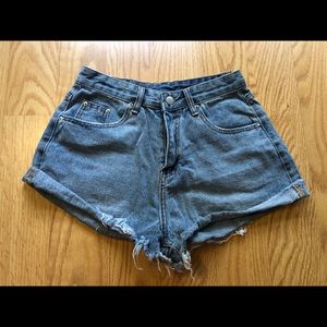 High-rise Denim Shorts
